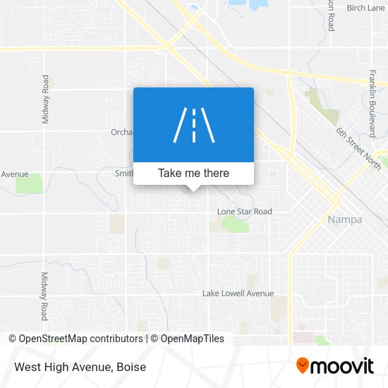 West High Avenue map