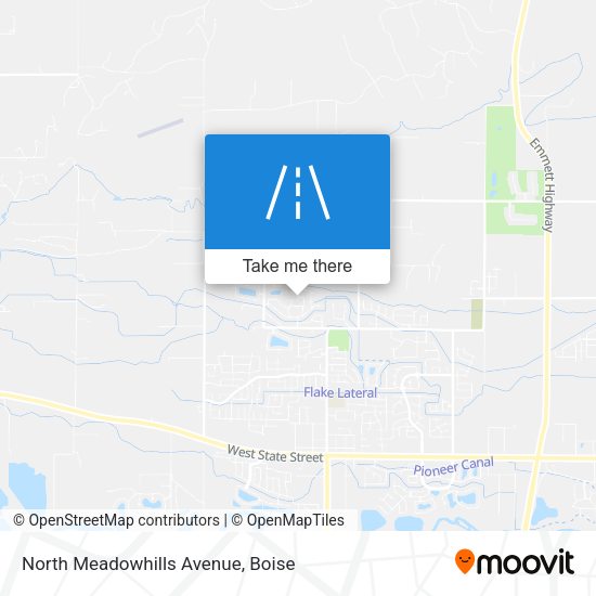 North Meadowhills Avenue map