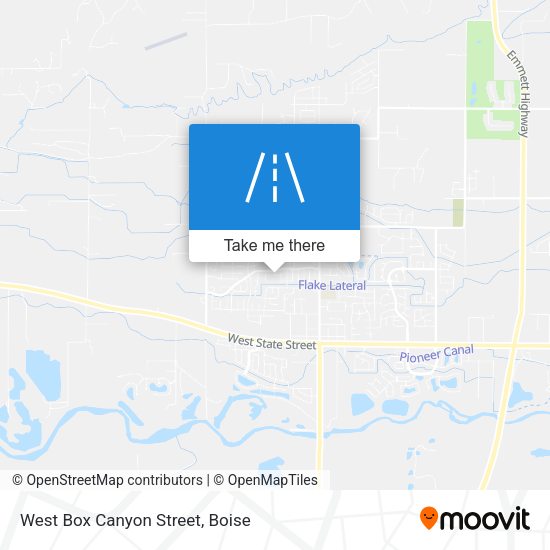 West Box Canyon Street map