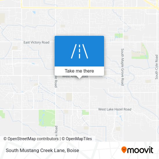 South Mustang Creek Lane map