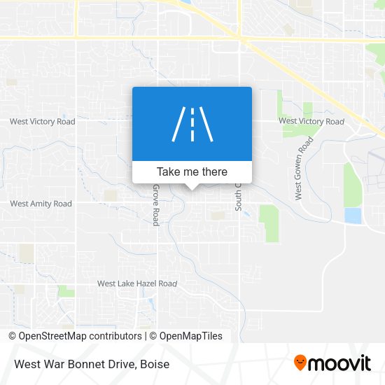West War Bonnet Drive map