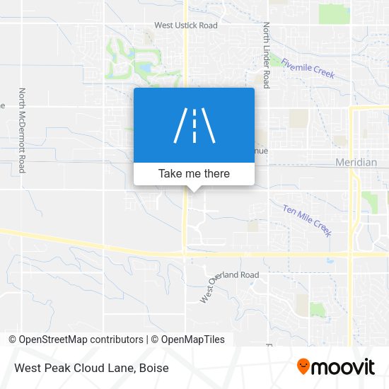 Mapa de West Peak Cloud Lane
