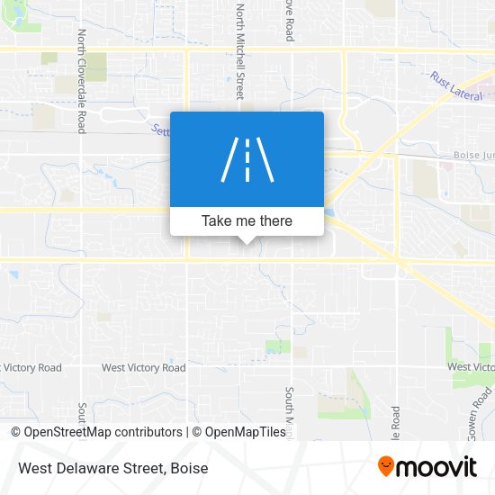 West Delaware Street map
