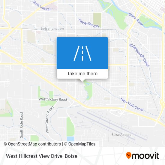 West Hillcrest View Drive map