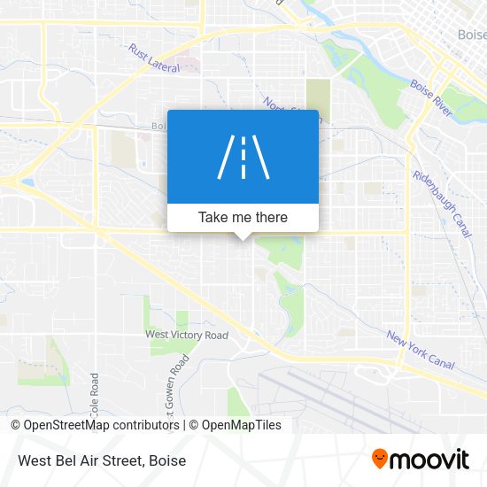 West Bel Air Street map
