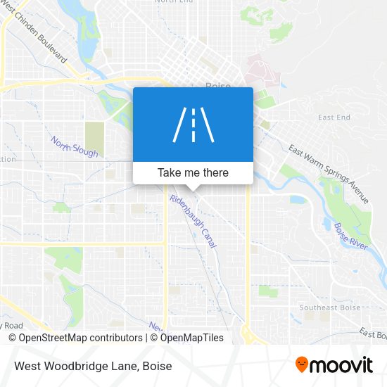West Woodbridge Lane map