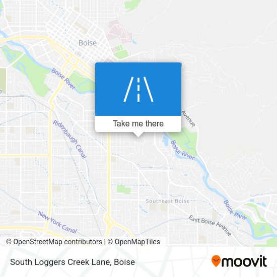 South Loggers Creek Lane map