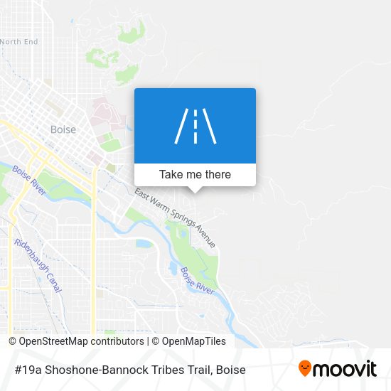 Mapa de #19a Shoshone-Bannock Tribes Trail