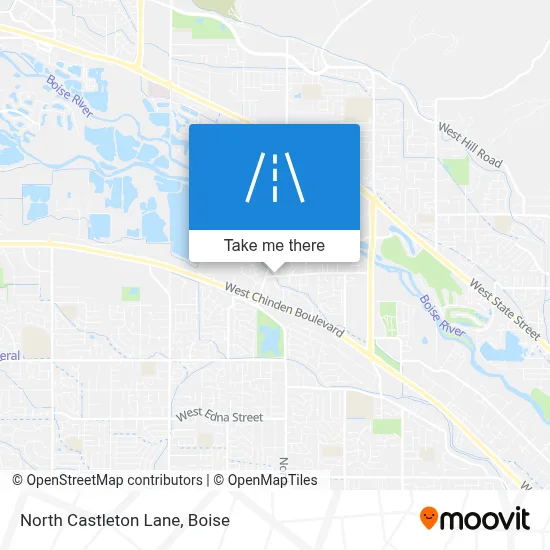 North Castleton Lane map
