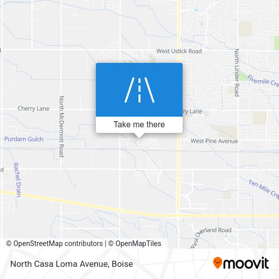 North Casa Loma Avenue map