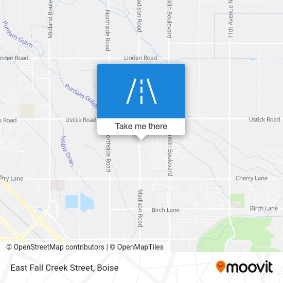 East Fall Creek Street map