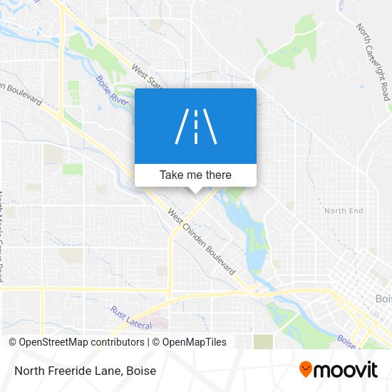 North Freeride Lane map