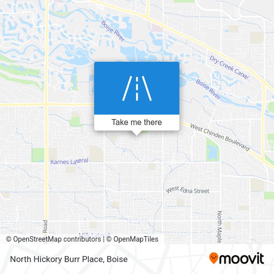 North Hickory Burr Place map