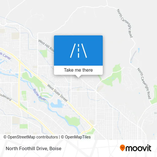 North Foothill Drive map
