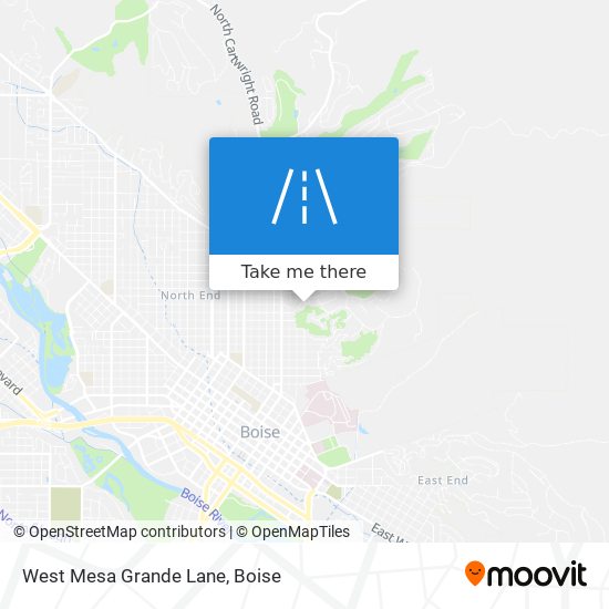 West Mesa Grande Lane map