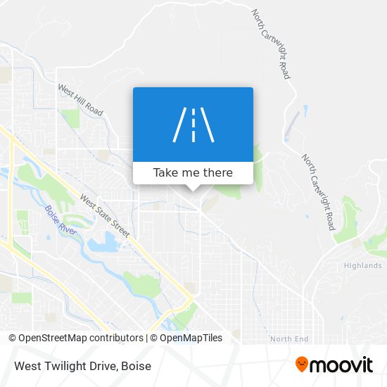 West Twilight Drive map