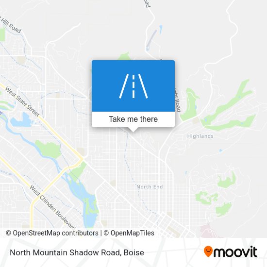 North Mountain Shadow Road map