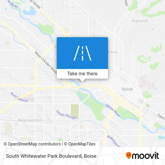 South Whitewater Park Boulevard map