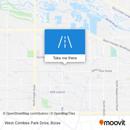 West Combes Park Drive map