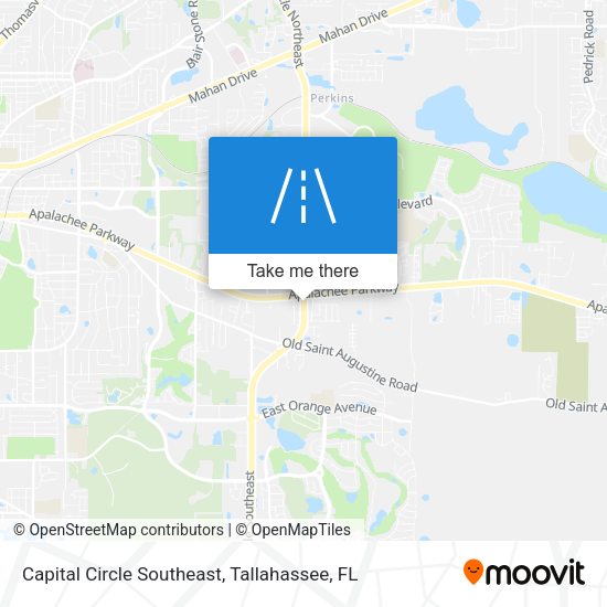 Capital Circle Southeast map
