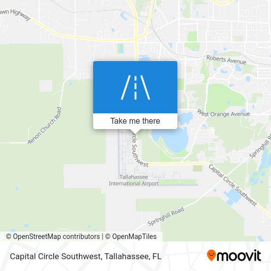Capital Circle Southwest map