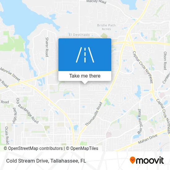 Cold Stream Drive map