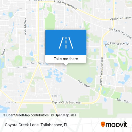 Coyote Creek Lane map