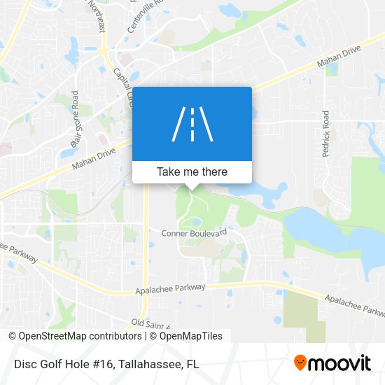 Disc Golf Hole #16 map