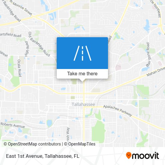East 1st Avenue map