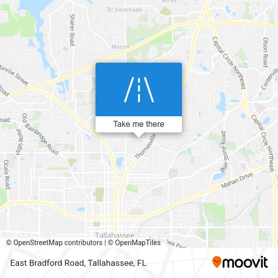 East Bradford Road map