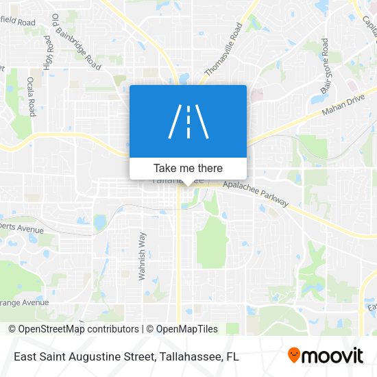 East Saint Augustine Street map