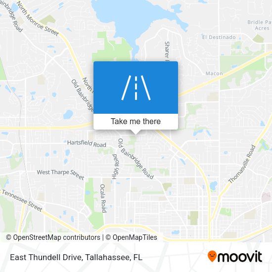 East Thundell Drive map