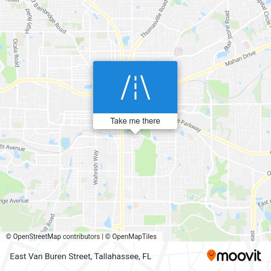 East Van Buren Street map