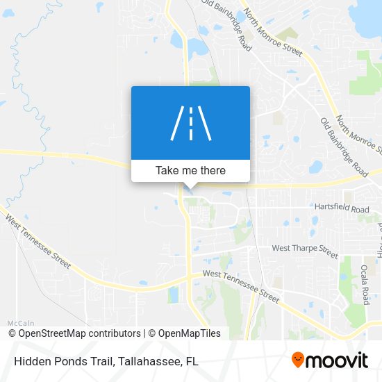 Mapa de Hidden Ponds Trail