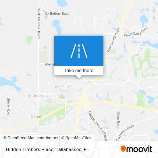 Hidden Timbers Place map