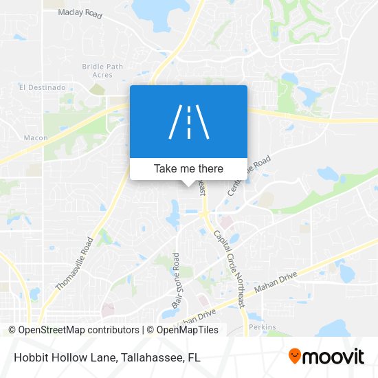 Hobbit Hollow Lane map