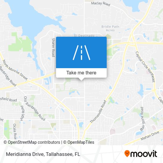 Meridianna Drive map