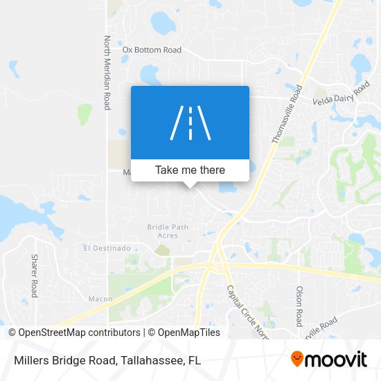 Millers Bridge Road map