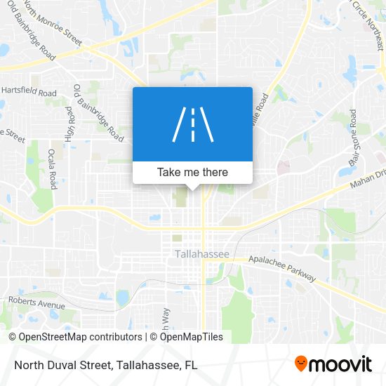 North Duval Street map