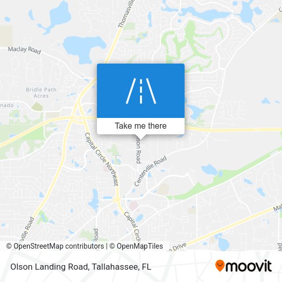 Olson Landing Road map