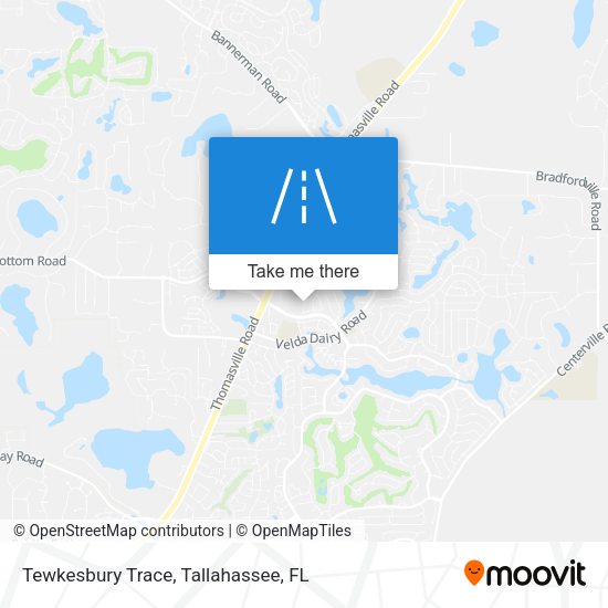 Tewkesbury Trace map