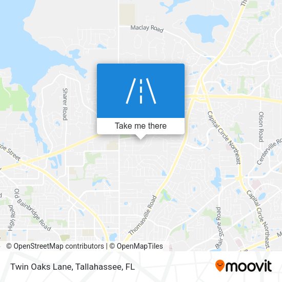 Mapa de Twin Oaks Lane