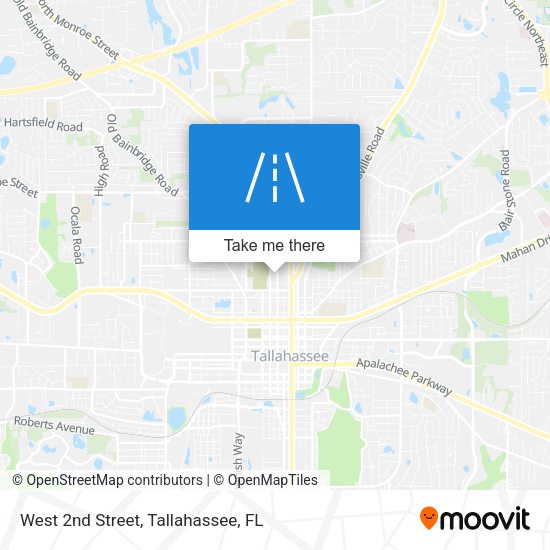 West 2nd Street map