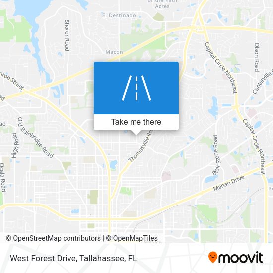 West Forest Drive map
