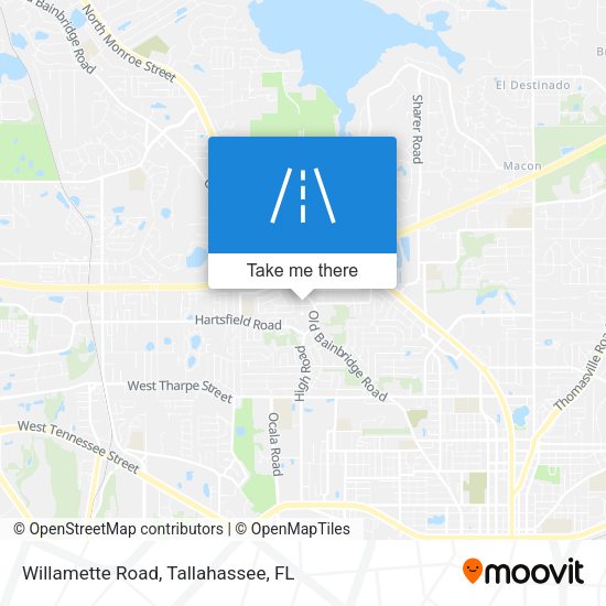 Willamette Road map