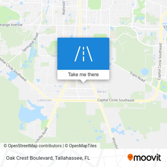 Oak Crest Boulevard map