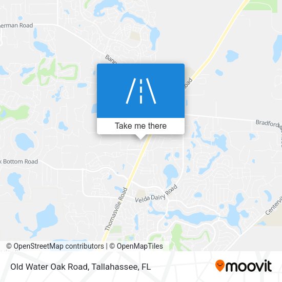 Old Water Oak Road map