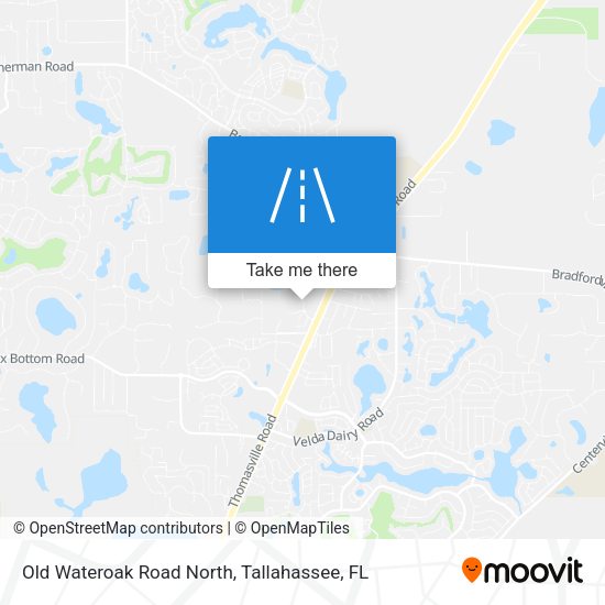 Old Wateroak Road North map