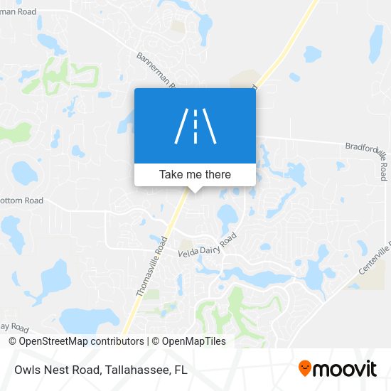 Owls Nest Road map