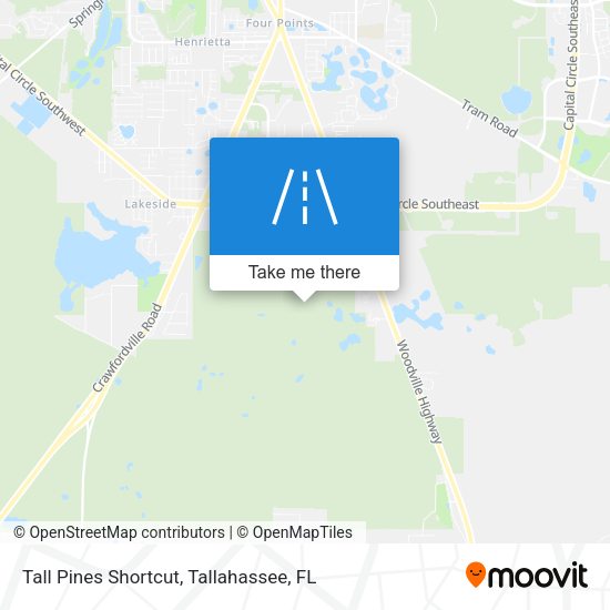 Tall Pines Shortcut map